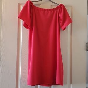 BP off shoulder coral dress, from Nordstrom